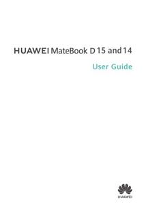 Huawei Matwbook D14 manual. Camera Instructions.